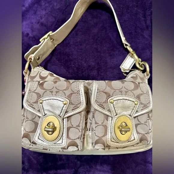 Coach | Bags | Coach Y2k Legacy Turnlock Canvas Shoulder Bag